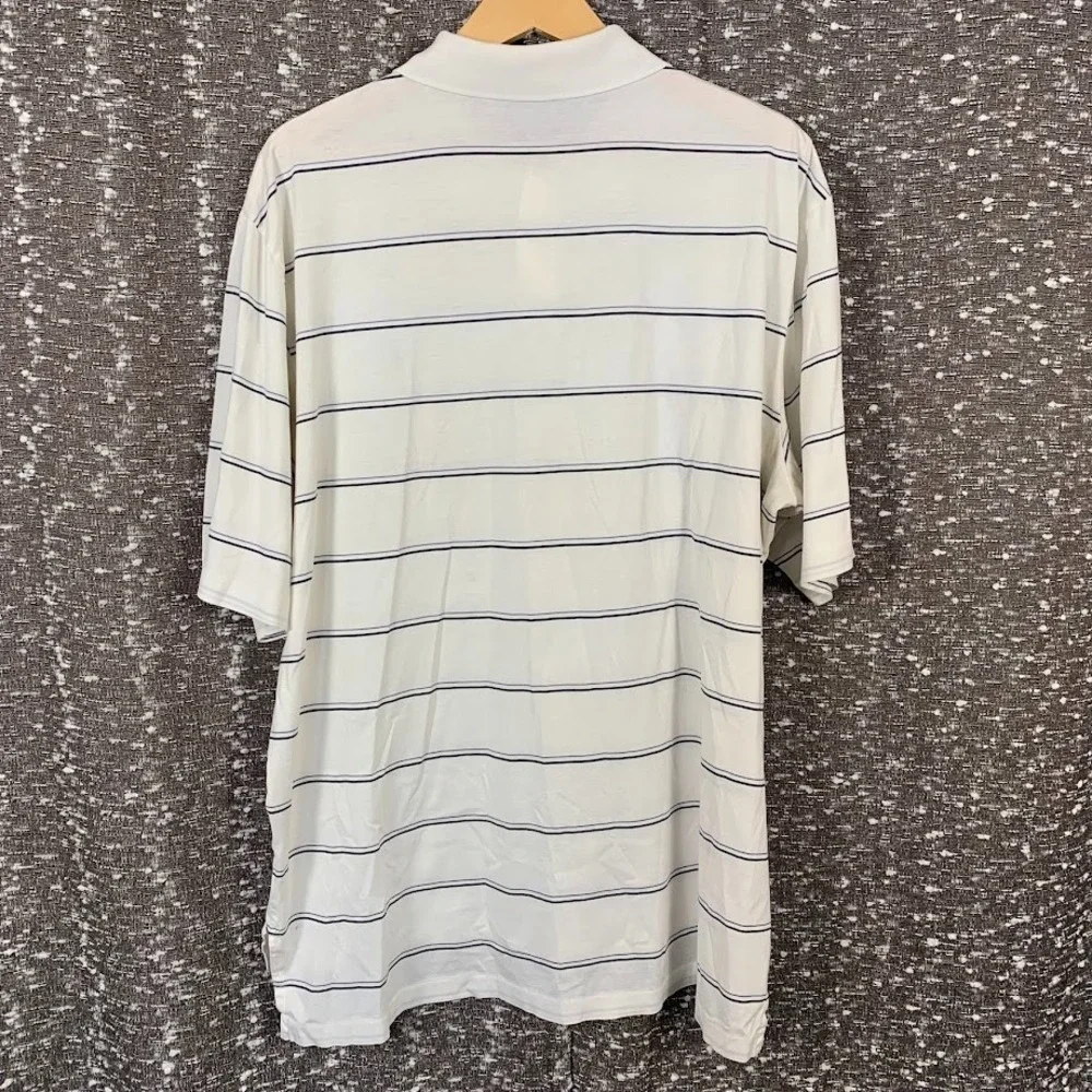 Polo Ralph Lauren Striped Polo Shirt Golf Fit Logo Preppy Mens Large Pima Cotton